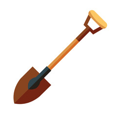 Classic Digging Shovel Isolated on White