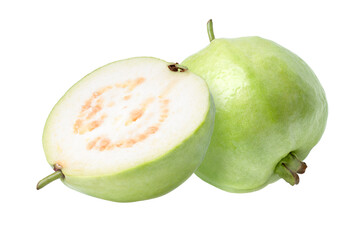 Guava on white background