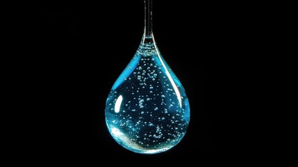 Glycerin gel, blue drop. Generative AI