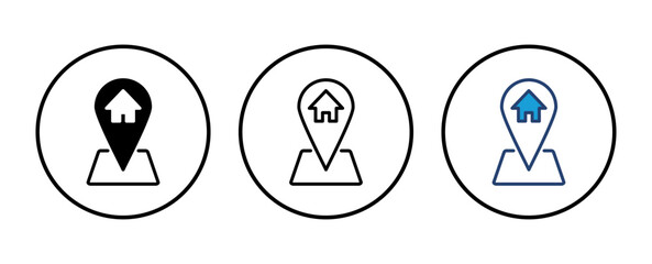 address icon vector. home location icon vector