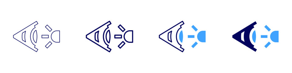 Eye immune response icon in 4 different styles. Thin Line, Line, Bold Line, Duotone. Duotone style. Editable stroke