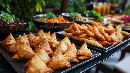 Authentic Arabic Cuisine Iftar Special with Samosas and Dates