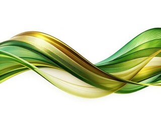 Elegant green and gold wave graphic.  Minimalist stock photo ideal for website banners or presentations.
