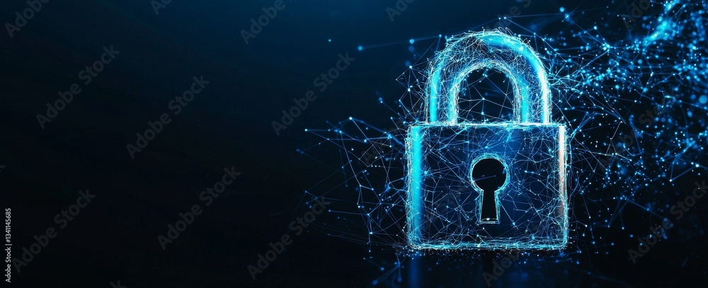 Poster conceptualizing business privacy protection within the realm of cyber security and data protection