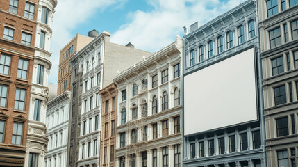 Fototapeta premium mockup large billboard display in the city center near the building