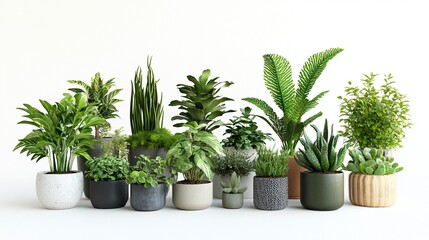 Obraz premium Collection of potted houseplants.