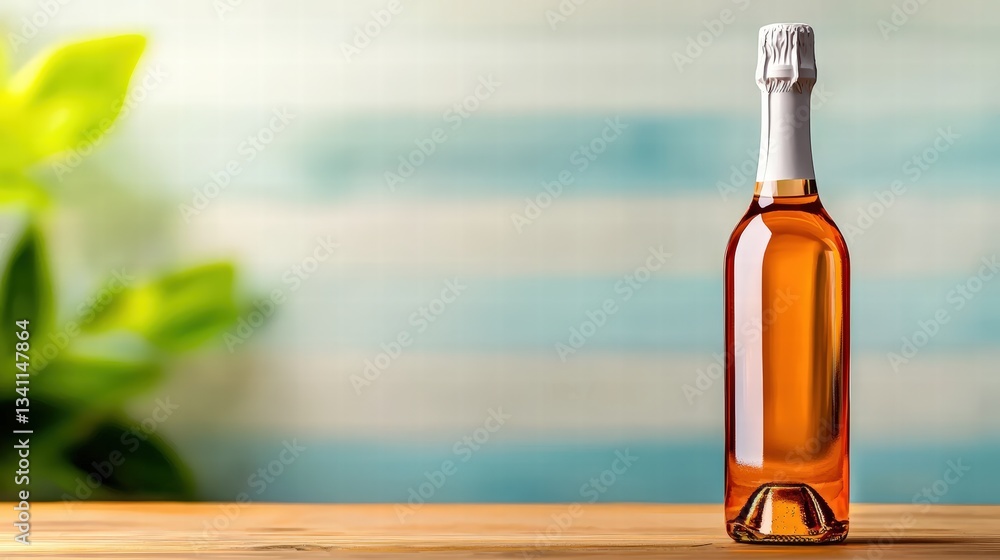Poster sophisticated bottle of wine displayed on a table ready for enjoyment at a special gathering