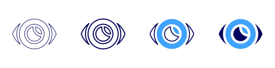 Eye patch therapy icon in 4 different styles. Thin Line, Line, Bold Line, Duotone. Duotone style. Editable stroke