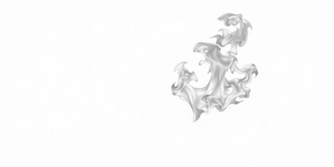 Fiery orange and yellow flames isolated on pure white background, image, effect