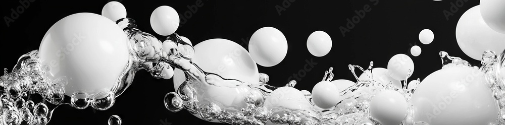 Poster digital art from germany often includes panoramic abstract 3d objects