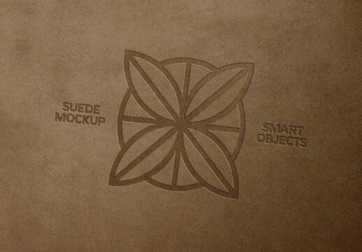 Suede Embossed Logo Mockup