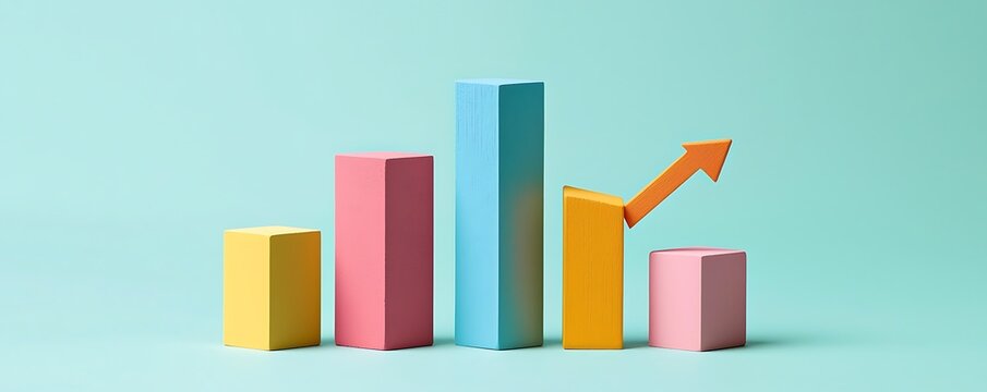 Minimalist colored representations financial stability charts