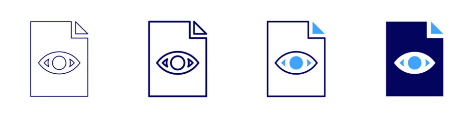 Eye tear duct massage icon in 4 different styles. Thin Line, Line, Bold Line, Duotone. Duotone style. Editable stroke