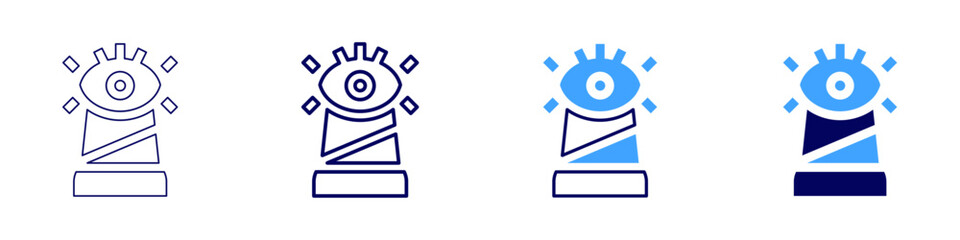 Eye twitching eyelid icon in 4 different styles. Thin Line, Line, Bold Line, Duotone. Duotone style. Editable stroke