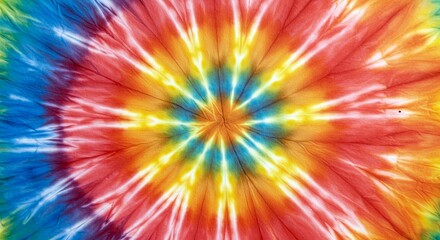 Obraz premium Vibrant Tie Dye Swirl Pattern Colorful Psychedelic Textile Background Texture