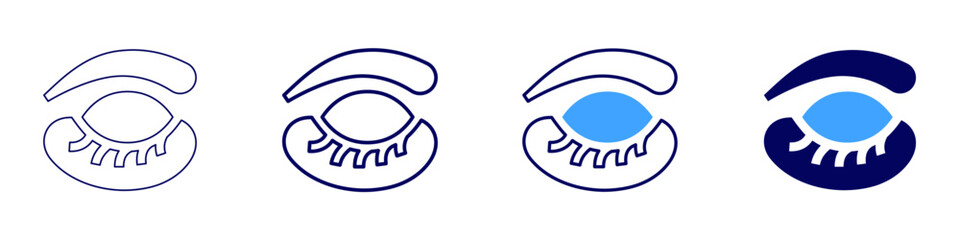 Eye vein visibility causes icon in 4 different styles. Thin Line, Line, Bold Line, Duotone. Duotone style. Editable stroke