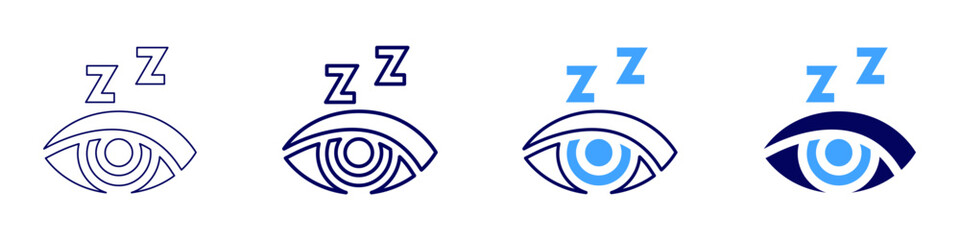 Eye vision improvement icon in 4 different styles. Thin Line, Line, Bold Line, Duotone. Duotone style. Editable stroke
