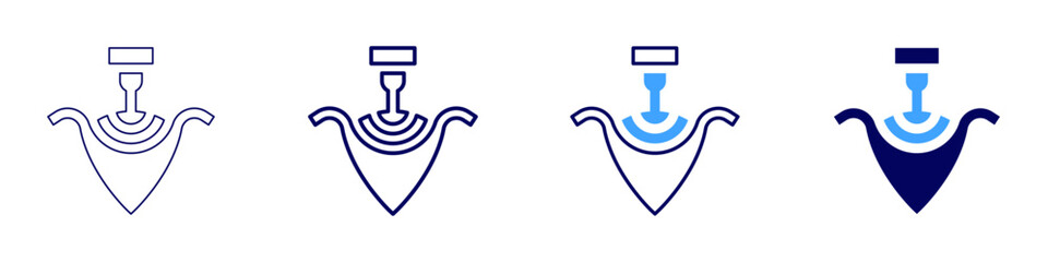 Eye visual processing speed icon in 4 different styles. Thin Line, Line, Bold Line, Duotone. Duotone style. Editable stroke