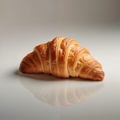 A croissant isolated on white background