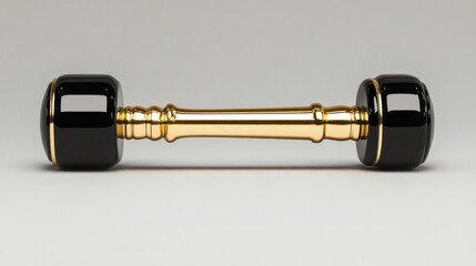 Elegant Black and Gold Finial: A Decorative Accent Piece