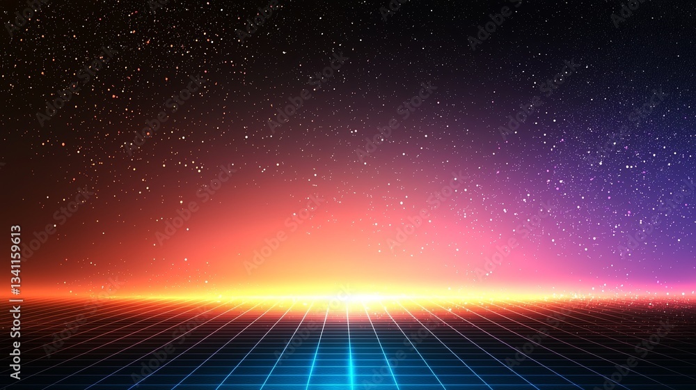 Poster the abstract background represents a future of limitless possibilities in it technology, where innov