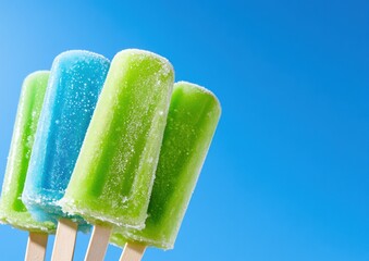 Colorful popsicles against a summer sky