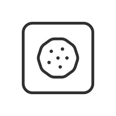 Cookie Icon - Modern Simple Flat Vector for Web and Mobile