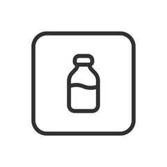 Milk Bottle Icon - Modern Simple Flat Vector for Web and Mobile