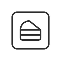 Cake Icon - Modern Simple Flat Vector for Web and Mobile