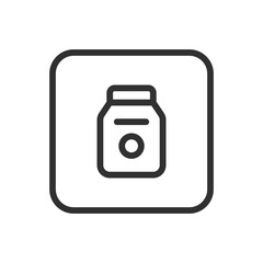 Milk Package Icon - Modern Simple Flat Vector for Web and Mobile