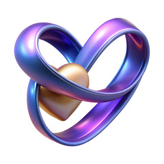 A shimmering ribbon forming a love spell in midair
