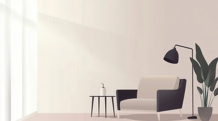Minimalist Living Room Design with Natural Light and Modern Furniture