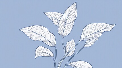 Delicate Line Art Botanical Print - Elegant Floral Design