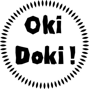 Oki Doki Fun Text Bubble Vector