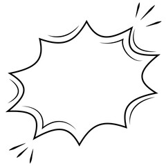 Comic Burst Speech Bubble Vector