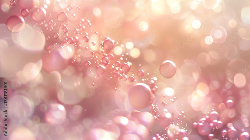Poster abstract background with pink and white bokeh.