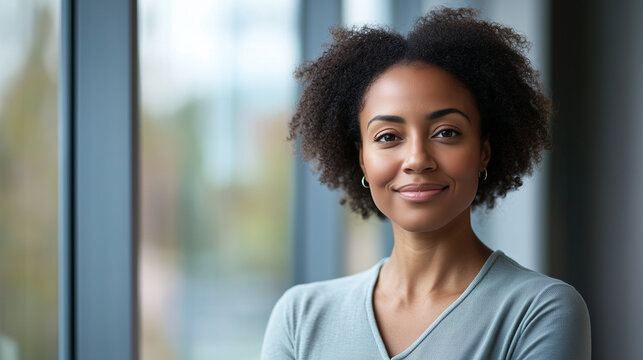Diverse professional portrait, soft light, minimal background, conveying unity and professionalism.