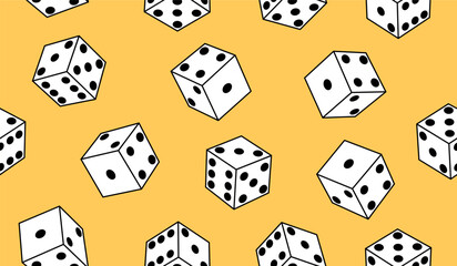 Cute dice pattern background vector design