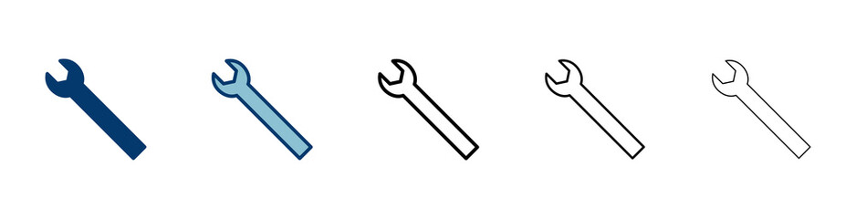 wrench icon vector isolated on white background. Wrench vector icon. Spanner symbol