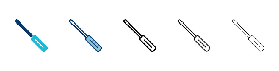 Obraz premium Screwdriver icon vector isolated on white background. Screwdriver vector icon