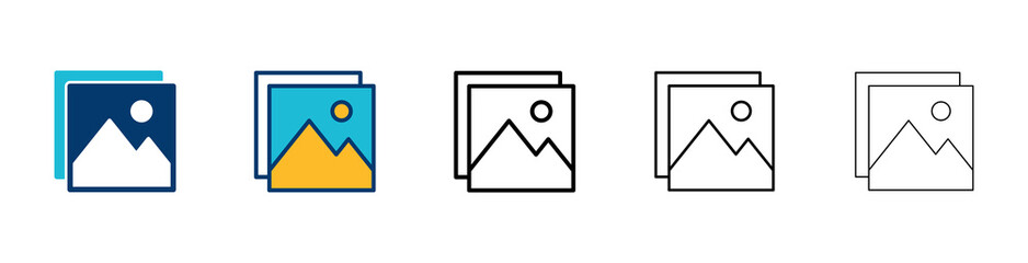 Picture icon vector isolated on white background. Picture vector icon. photo gallery icon vector