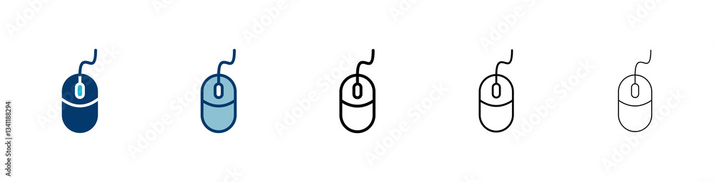 Poster computer mouse icon vector isolated on white background. computer mouse vector icon