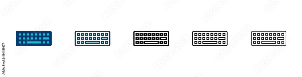 Fototapete keyboard icon vector isolated on white background. keyboard vector symbol