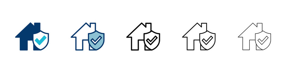 House insurance icon vector isolated on white background. house protection icon.