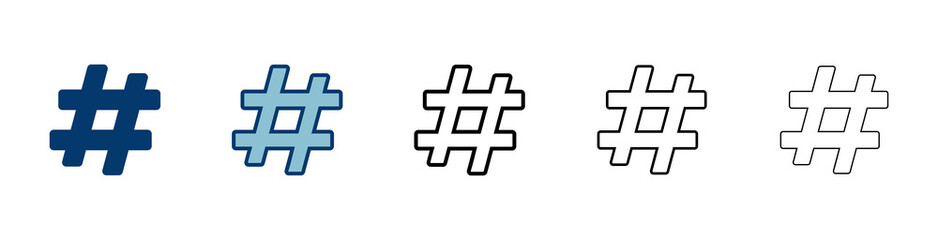 Hashtag icon vector isolated on white background. hashtag vector icon