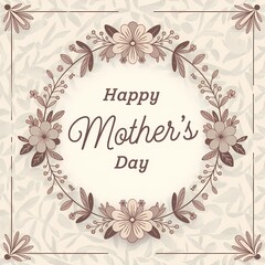 Elegant Vintage Floral Mother's Day Greeting Card Design