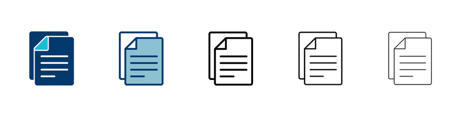 Document icon vector isolated on white background. Paper icon. File Icon