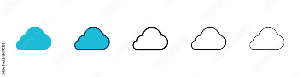 Poster cloud icon vector isolated on white background. cloud computing icon