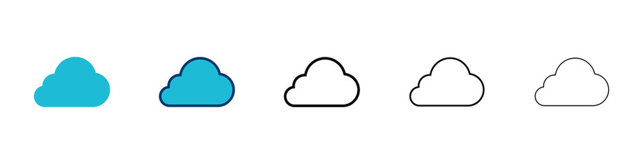 Cloud icon vector isolated on white background. cloud computing icon