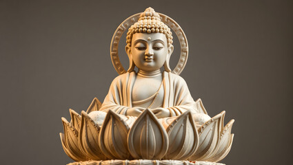 Fototapeta premium statue of buddha, ai generated